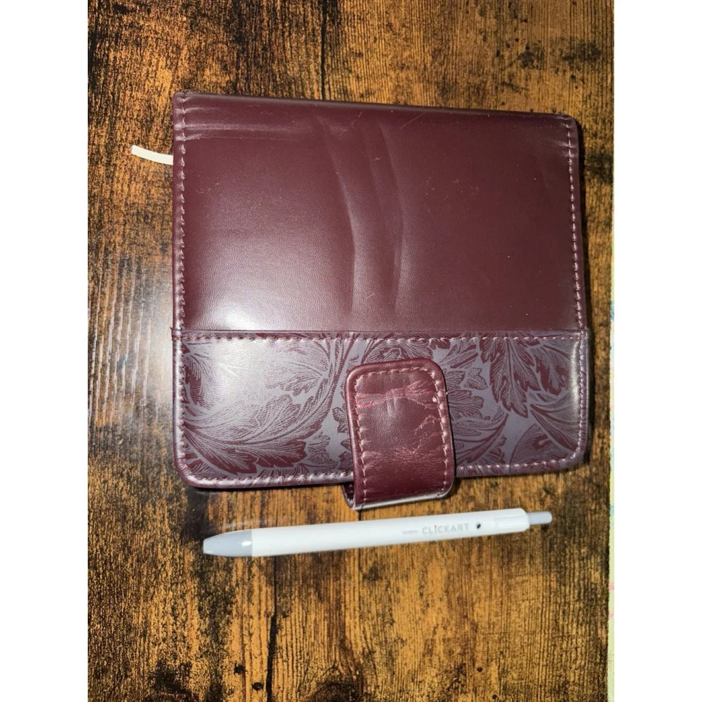 Vintage 90s Planner Day book Portfolio Regency Unused Oxblood Leather